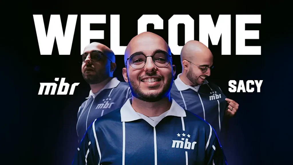 MIBR confirma chegada de Gustavo 'Sacy'Rossi como novo streamer e reforça Projeto Valorant 1 Banner de comemoração da chegada de Sacy ao time de criadores do MIBR