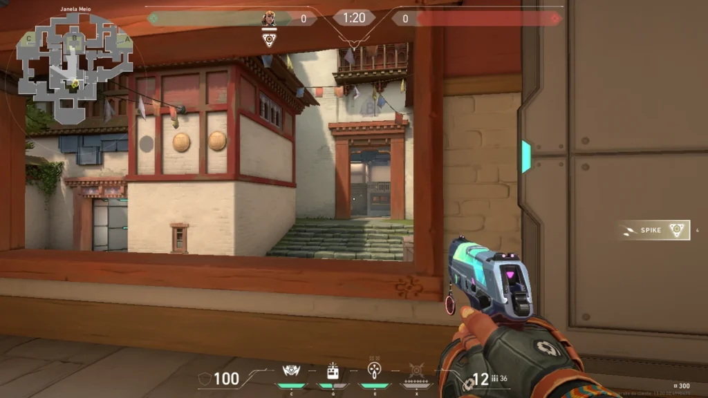 First Kill no Valorant: por que a primeira eliminação é tão importante nas partidas 1 Jogador mirando em corredor do mapa Haven durante duelo de abertura no Valorant.